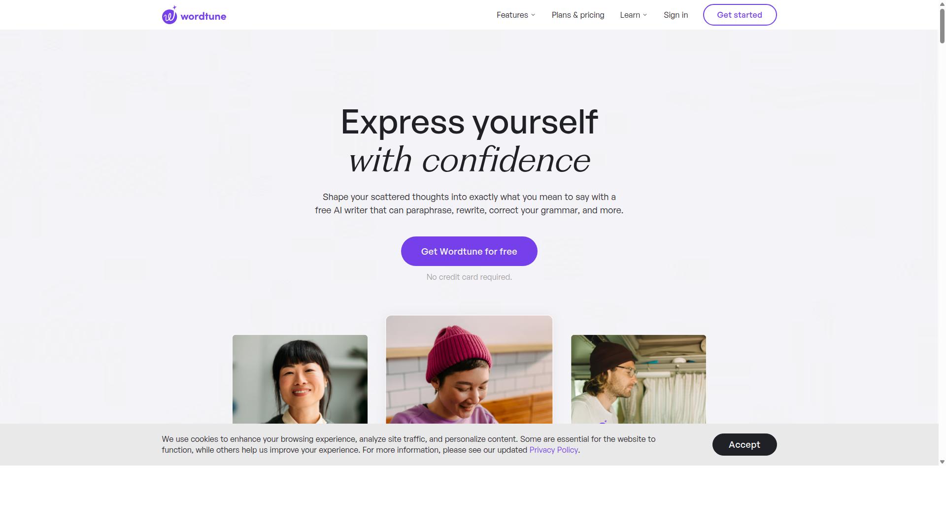 Wordtune website