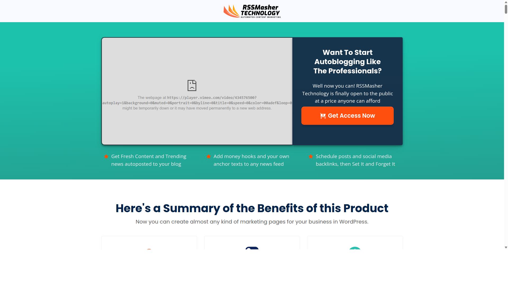 RSSMasher website
